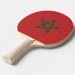Ping pong paddle with Flag of Morocco