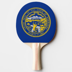 Ping pong paddle with Flag of Nebraska, USA