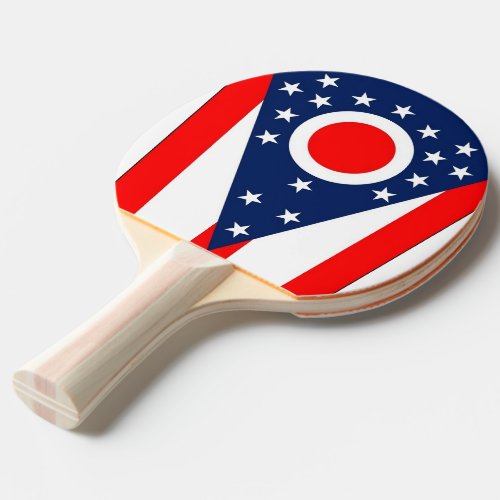 Ping pong paddle with Flag of Ohio State USA