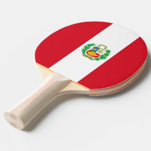 Ping pong paddle with Flag of Peru