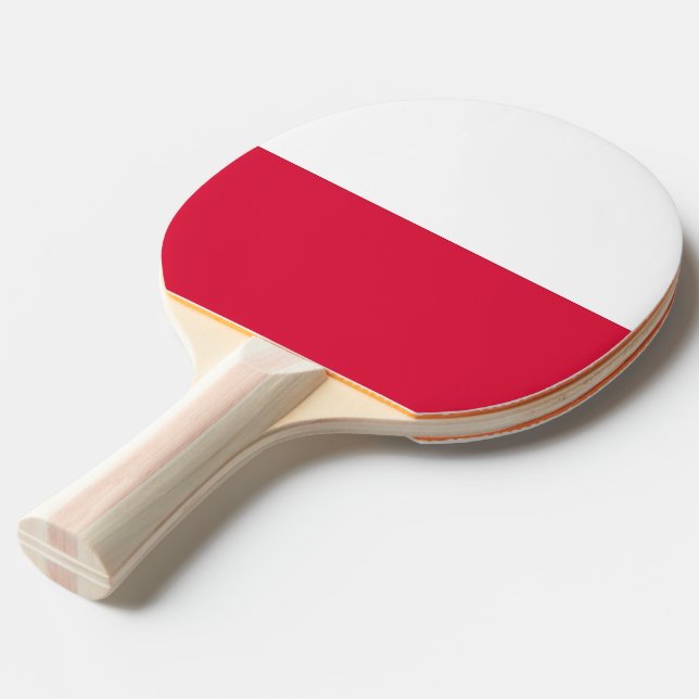 Ping pong paddle with Flag of Poland (Front Angle)