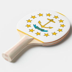 Ping pong paddle with Flag of Rhode Island, USA