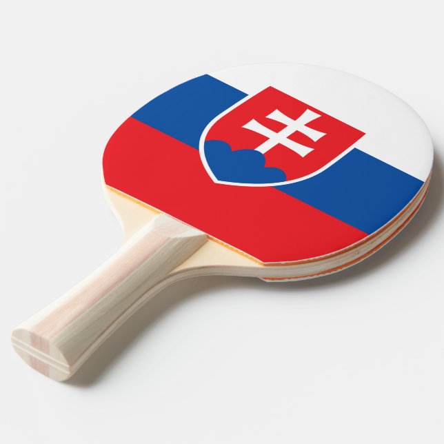 Ping pong paddle with Flag of Slovakia (Front Angle)