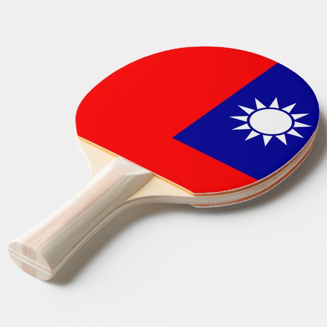 Ping pong paddle with Flag of Taiwan (Front Angle)