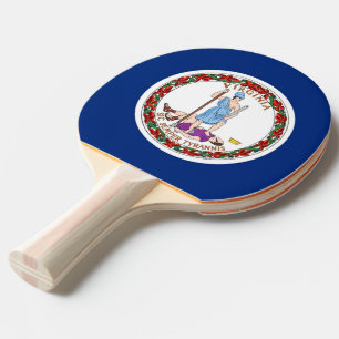 Ping pong paddle with Flag of Virginia, USA