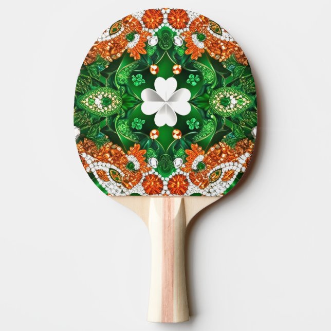 Ping pong paddle with Irish Colors (Back)