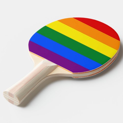 Ping pong paddle with Pride Flag of LGBT