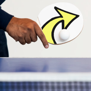 Ping Pong Paddle Yellow Arrow