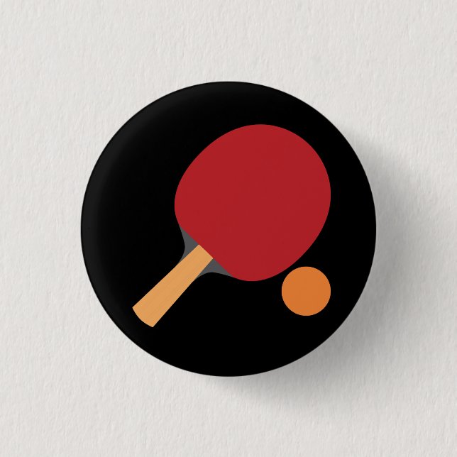 Ping Pong Paddles Funny Table Tennis Sports Long Button (Front)