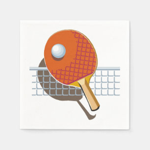 Ping Pong Paper Napkins, Table Tennis Party Napkins