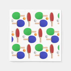 Ping Pong Paper Napkins, Table Tennis Party Napkins