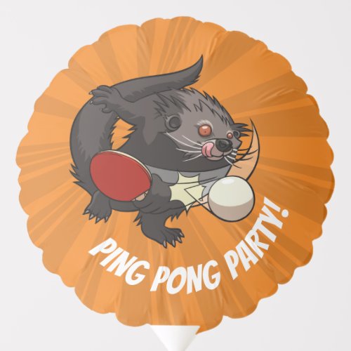 Ping Pong Party Binturong Table Tennis Cartoon Balloon