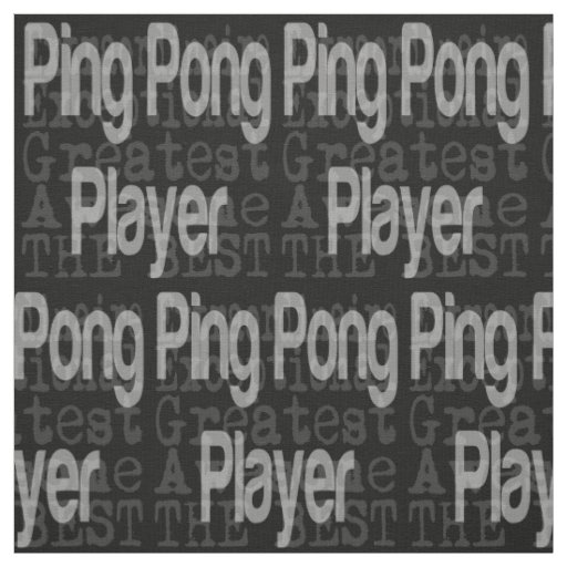 Ping Pong Player Extraordinaire Fabric