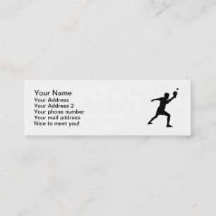 Ping Pong player Mini Business Card