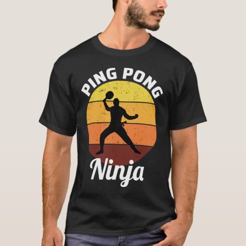 Ping Pong Player Table Tennis Coach Ninja T_Shirt