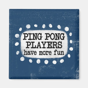 Ping Pong Players Have Fun Refrigerator Magnet