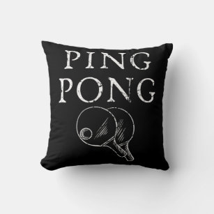 Ping Pong Players Paddle Table Tennis Sports Lover Throw Pillow