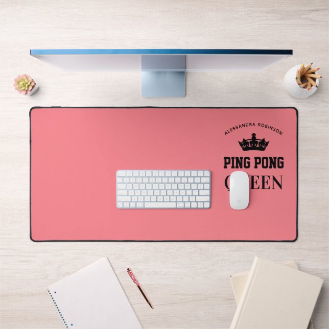 Ping Pong Queen Name personalized  Desk Mat (Office 1)