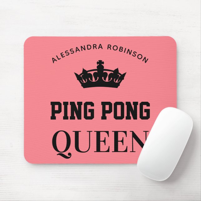 Ping Pong Queen Name personalized  Mouse Pad (With Mouse)