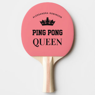 Ping Pong Queen Name personalized  Paddle