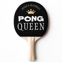 PING PONG QUEEN Personalized Editable Black Ping Pong Paddle PING PONG QUEEN Personalized Editable Black Ping Pong Paddle