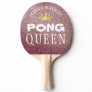 PING PONG QUEEN Personalized Rose Gold Glitter Ping Pong Paddle