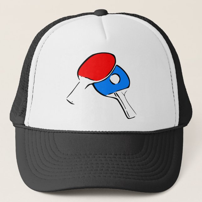 Ping Pong Red and Blue Trucker Hat (Front)