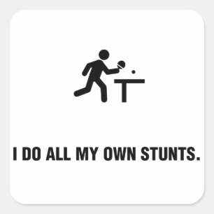 Ping Pong Square Sticker