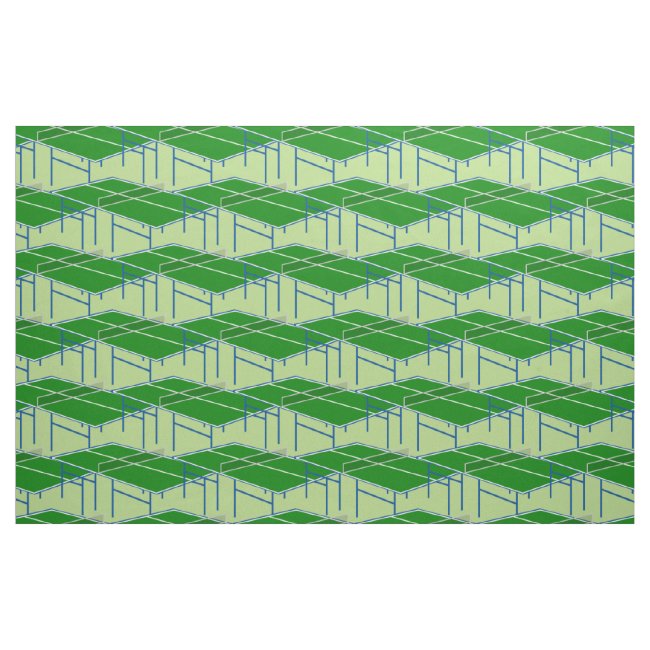 Ping Pong Table Abstract Pattern Fabric