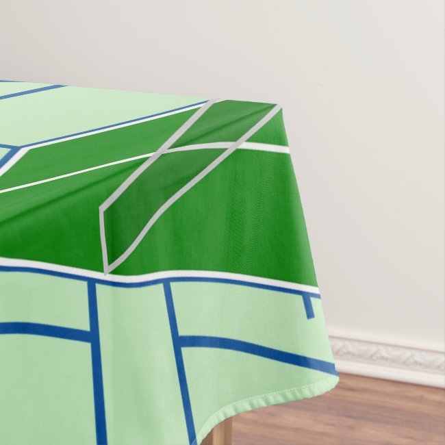 Ping Pong Table Abstract Pattern Tablecloth