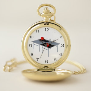 Ping Pong Table Bats And Ball, Pocket Watch