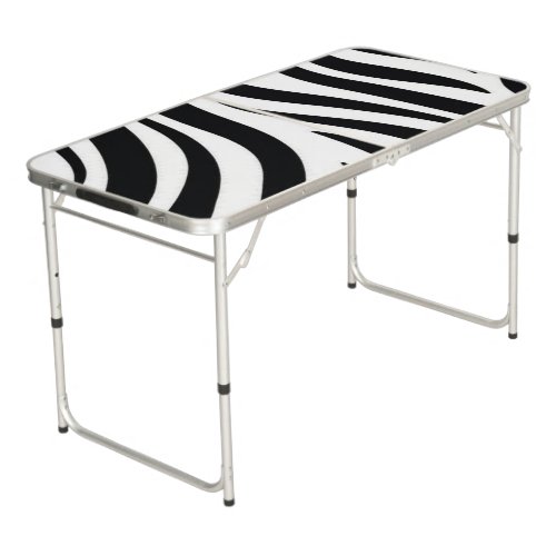 Ping Pong Table Black  White Leopard 