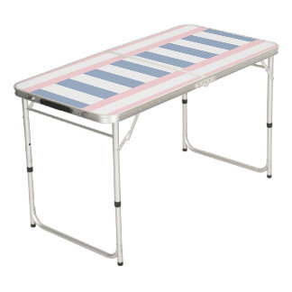 Ping Pong Table Blue, Pink & White Stripe