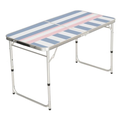 Ping Pong Table Blue, Pink & White Stripe