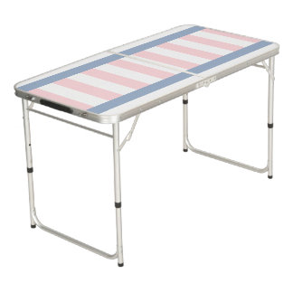 Ping Pong Table Blue, Pink & White Stripe