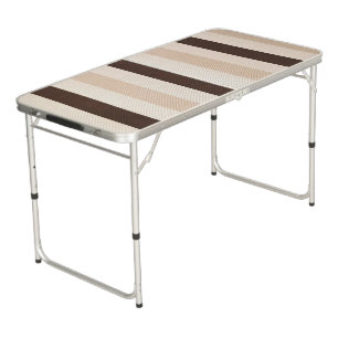 Ping Pong Table Brown & Beige Stripe