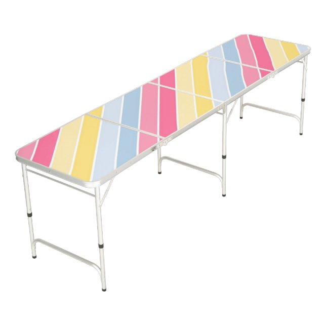 Ping Pong Table Colorful Colors Stripe (Angled)