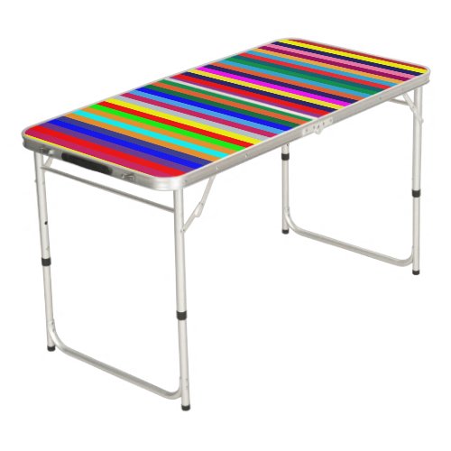 Ping Pong Table Cute Colorful Stripes