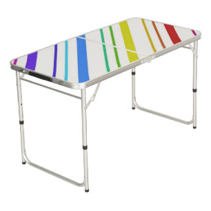 Ping Pong Table Cute Colorful Stripes