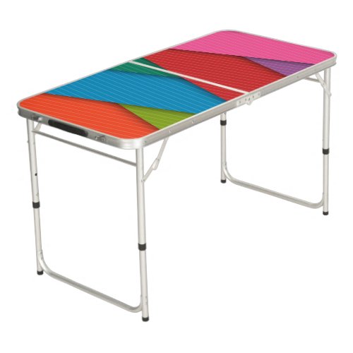 Ping Pong Table Happy Colorful Triangle