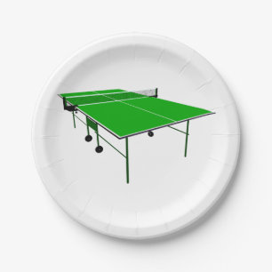 Ping Pong Table Paper Plates