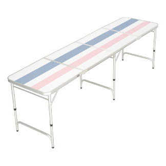 Ping Pong Table Pink, Blue & White Stripe 