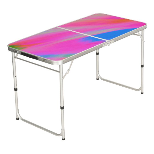 Ping Pong Table - Pink color wave by HAMbWG (Angled)