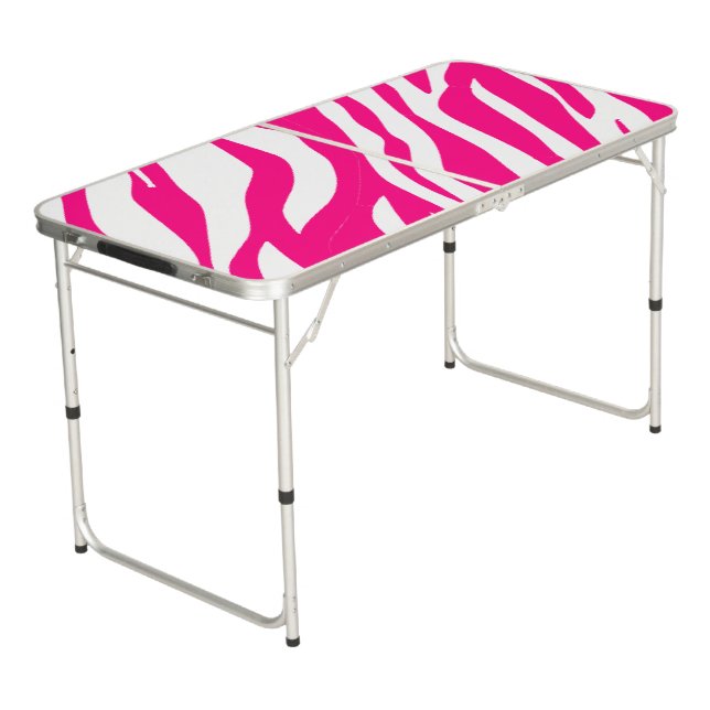 Ping Pong Table Pink Leopard  (Angled)