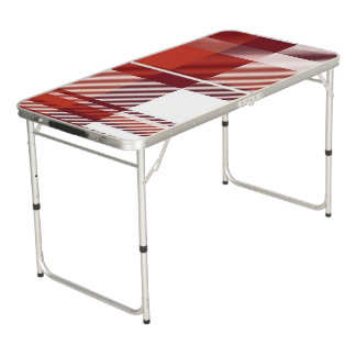 Ping Pong Table Red Plaid