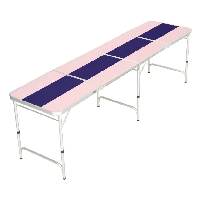 Ping Pong Table Soft Baby Pink & Dark Blue Center  (Angled)