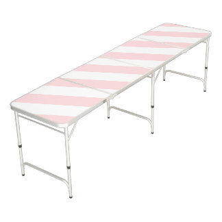 Ping Pong Table Soft Baby Pink & White Stripe