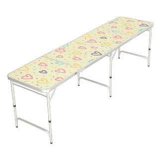 Ping Pong Table Soft Baby Yellow Hearts
