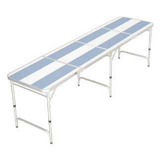 Ping Pong Table Soft Blue & White Stripe