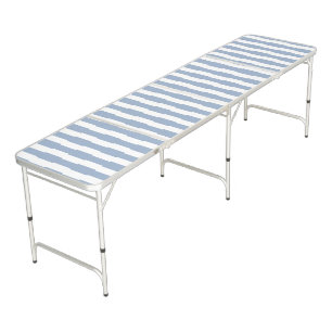 Ping Pong Table Soft Blue & White Stripe